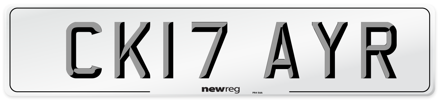 CK17 AYR Number Plate from New Reg